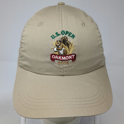 Ahead Baseball Cap Beige One Size 2016 US Open Oakmont Golf Squirrel Logo Hat