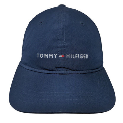 Tommy Hilfiger Strapback Hat Blue One Size Adjustable Embroidered 6 Panel