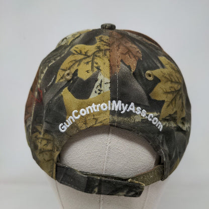 Gun Control My Ass Strapback Hat Camouflage OSFM Embroidered Patriotic Otto