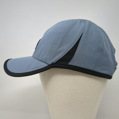 Adidas Baseball Cap Blue One Size Climalite Performance Strapback Logo Hat