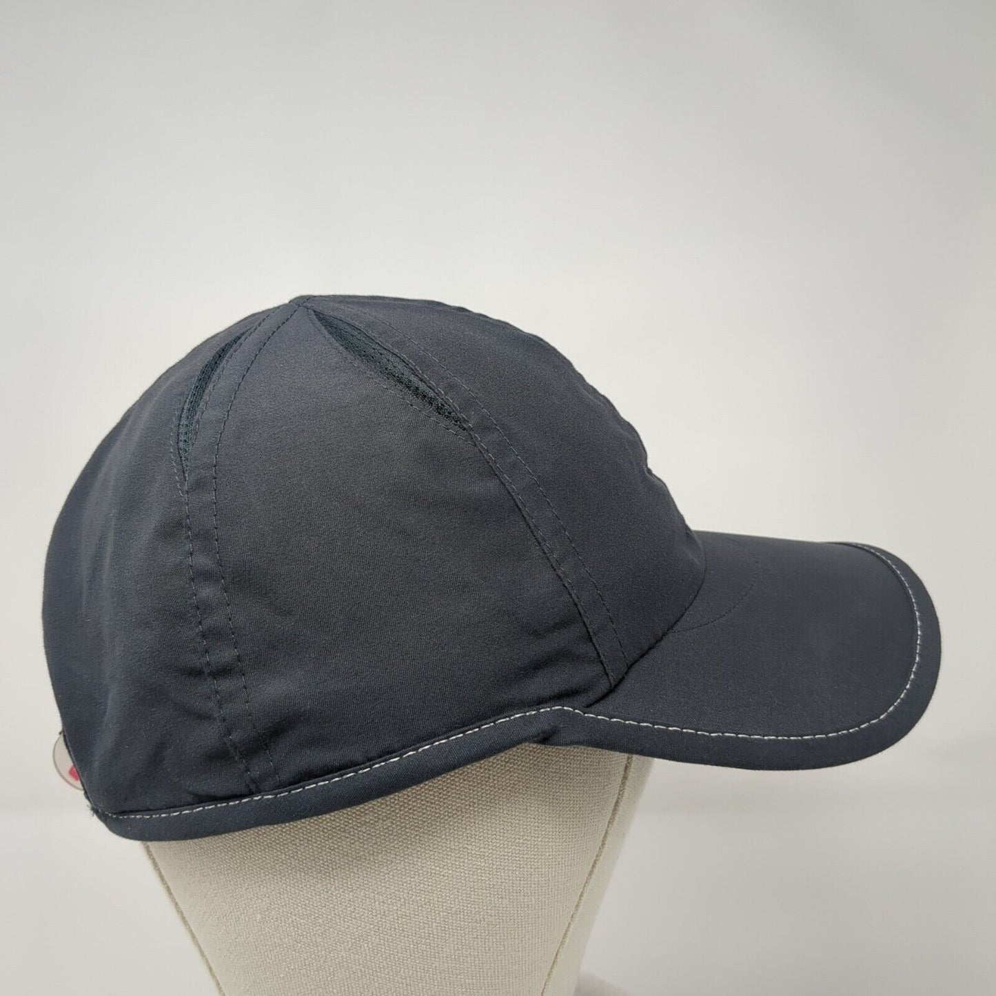 Hind Strapback Hat Gray One Size Adjustable Solid Mesh Trim 6 Panel