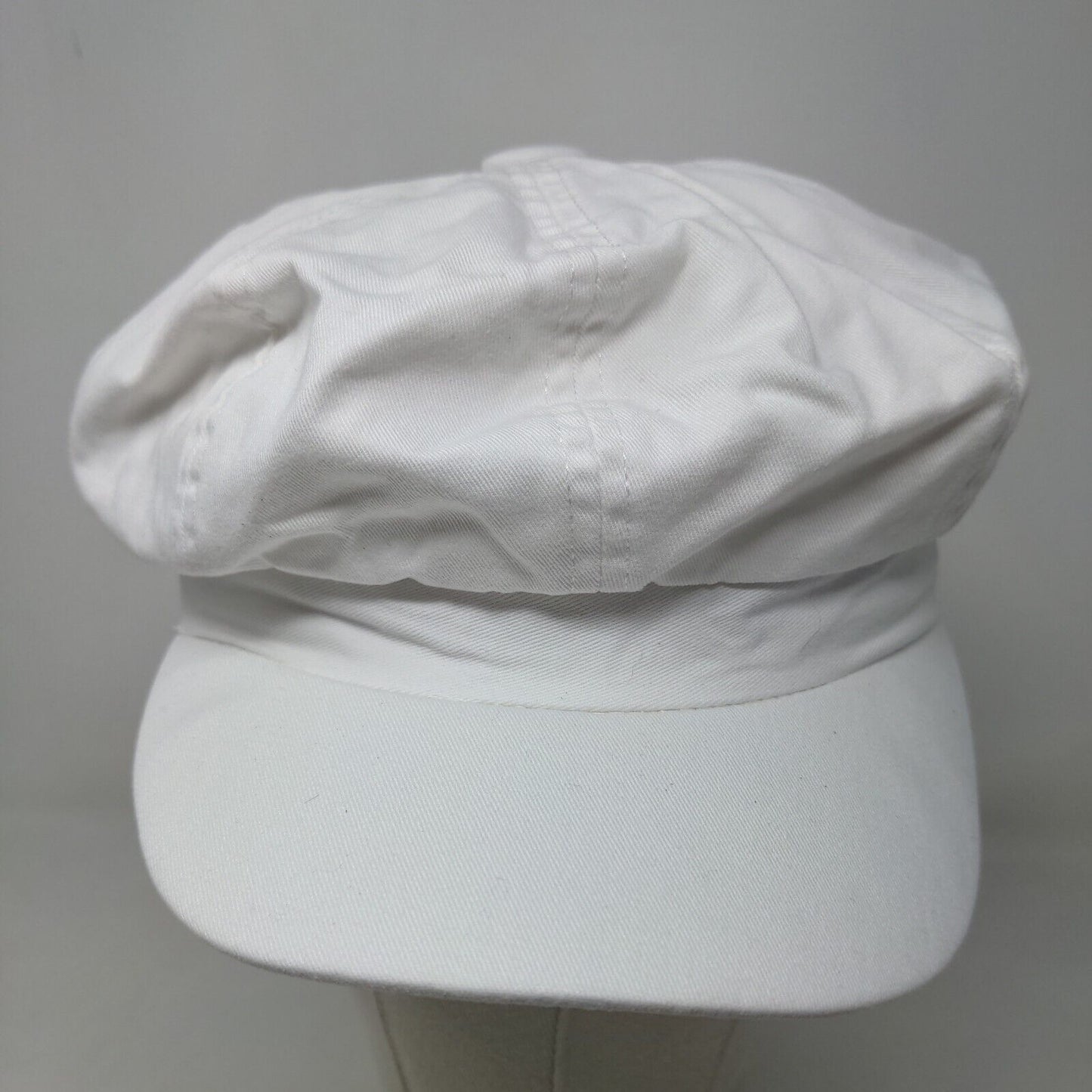 Unbranded Women's Cadet Cap White 100% Polyester Blank Poofy