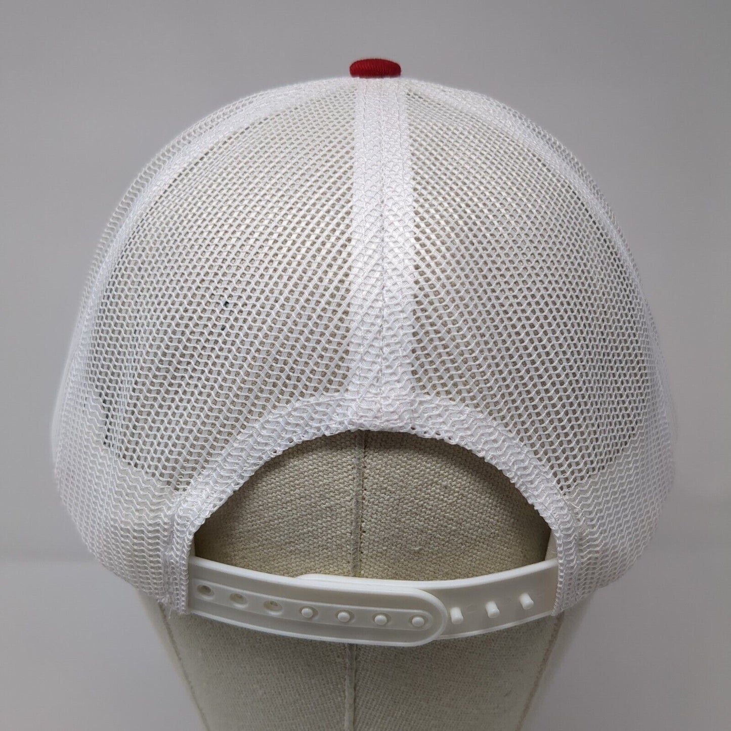 ZOA Energy Snapback Trucker Hat Red One Size Adjustable Mesh Back Port Authority