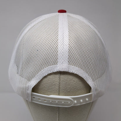 ZOA Energy Snapback Trucker Hat Red One Size Adjustable Mesh Back Port Authority
