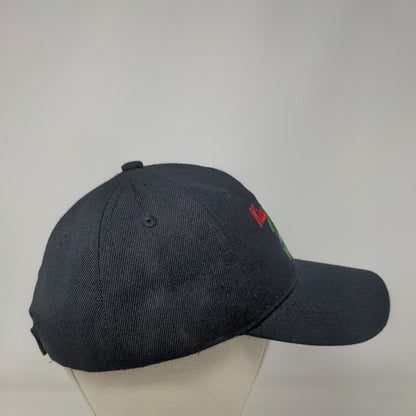 Kiss My Bass Strapback Hat Black One Size Solid Adjustable Embroidered