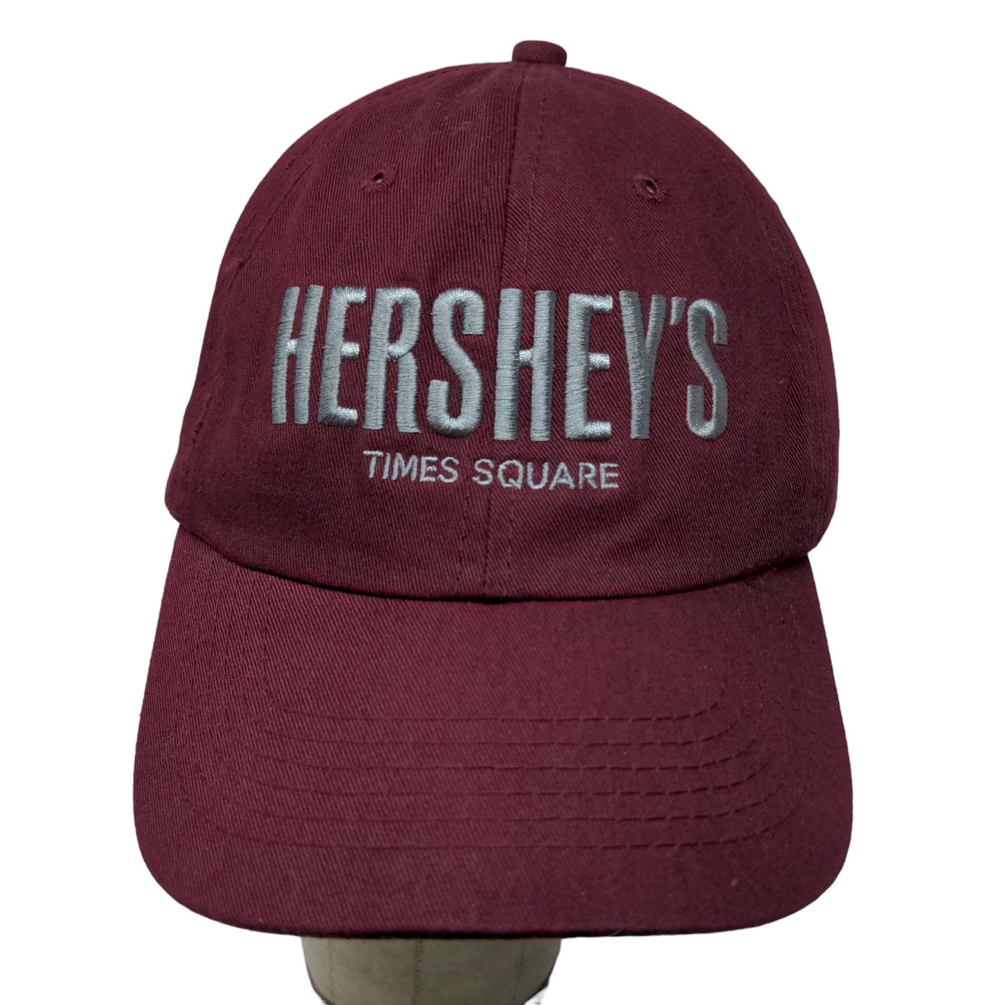 Hershey's Men's Slideback Hat Red Side OSFA Embroidered Times Square Logo