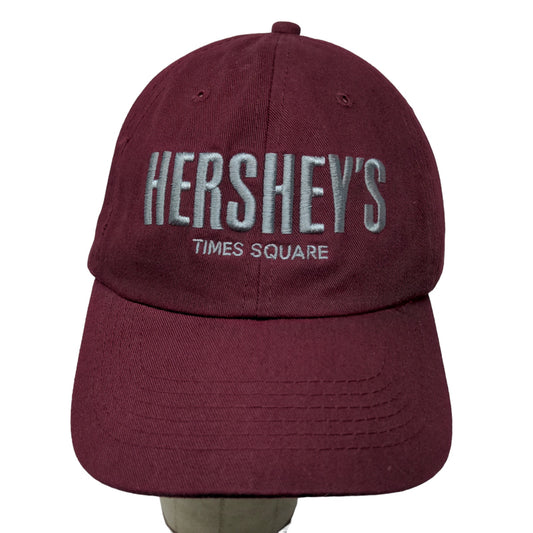 Hershey's Men's Slideback Hat Red Side OSFA Embroidered Times Square Logo