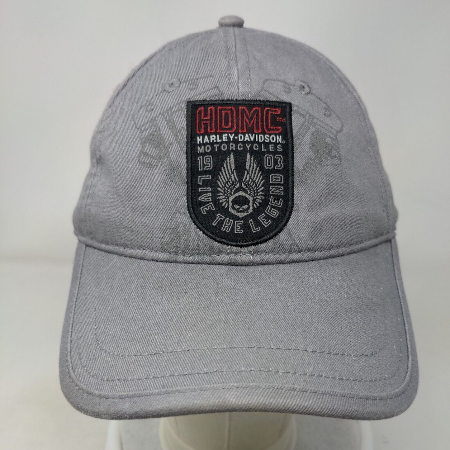 Harley-Davidson Motorcycles Strapback Hat Gray One Size Live The Legend