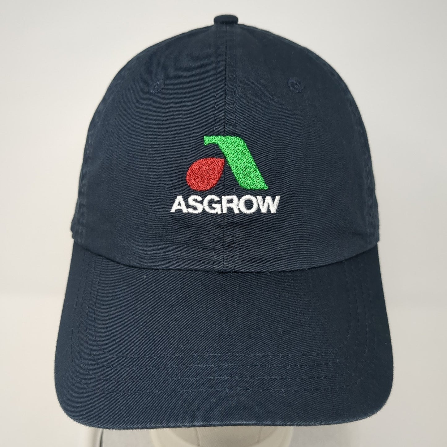 Asgrow Strapback Hat Blue One Size Adjustable Embroidered Logo Ahead