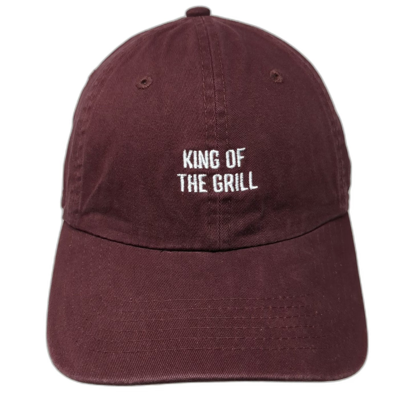 Wembley Baseball Cap Red One Size King Of The Grill Cotton Adjustable Dad Hat