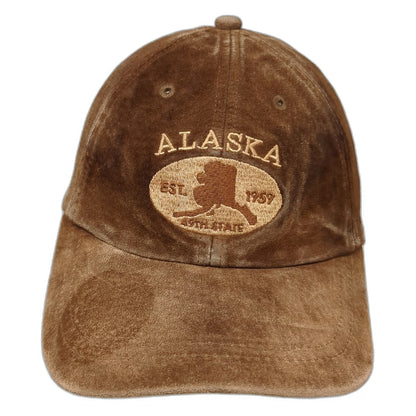 Arctic Circle Enterprises Baseball Cap Brown One Size Suede Leather Alaska Hat