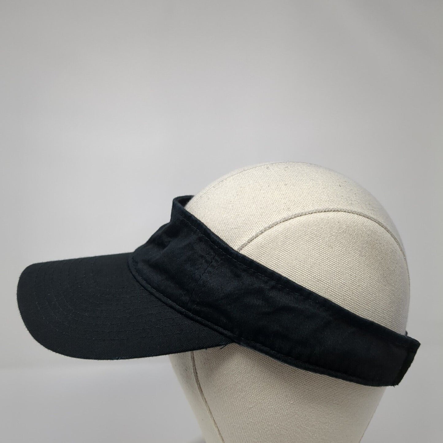 Outdoor Cap Slideback Sun Visor Hat Black One Size Adjustable Lightweight Blank