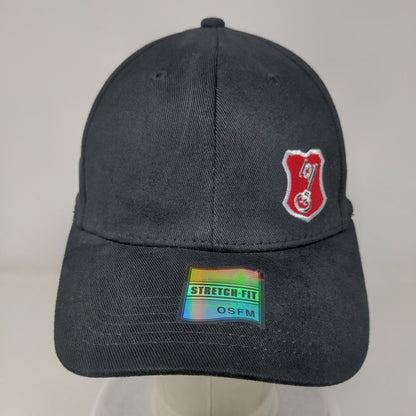 Beck's Key Fitted Hat Black OSFA Embroidered Stretch Fit Vent Holes