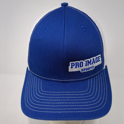 Pro Image Sports Snapback Trucker Hat Blue OS Adjustable Mesh Back Richardson