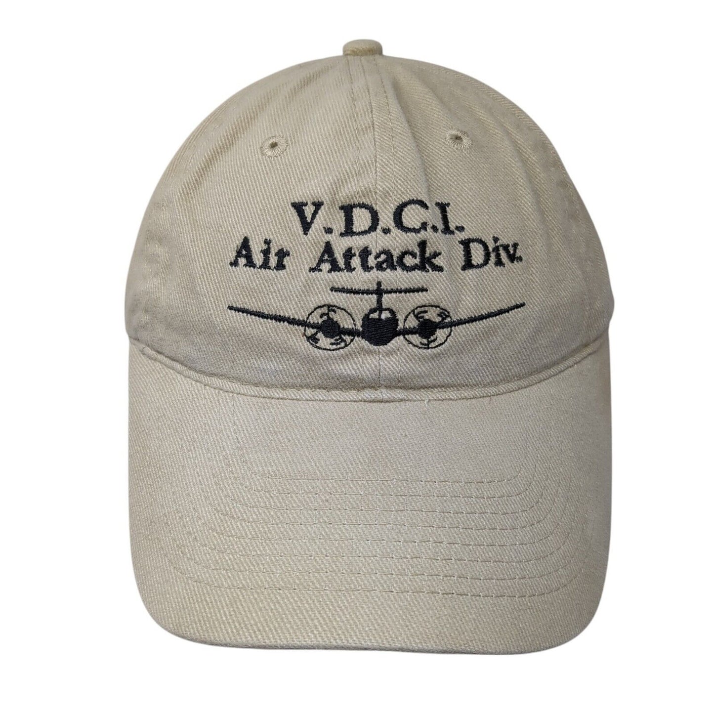 VDCI Air Attack Divison Fight Grew Gaddis Strapback Hat Tan Embroidered Plane