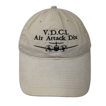 VDCI Air Attack Divison Fight Grew Gaddis Strapback Hat Tan Embroidered Plane