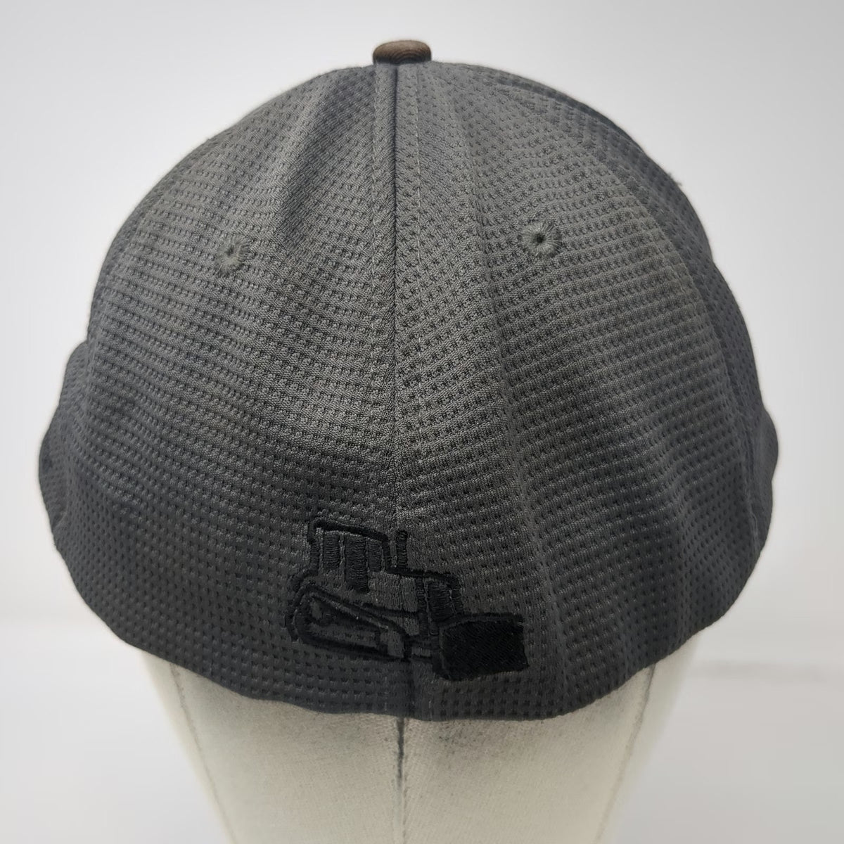 CAT Baseball Cap Gray L Bulldozer Western Equipment Stretch Fit Textured Hat
