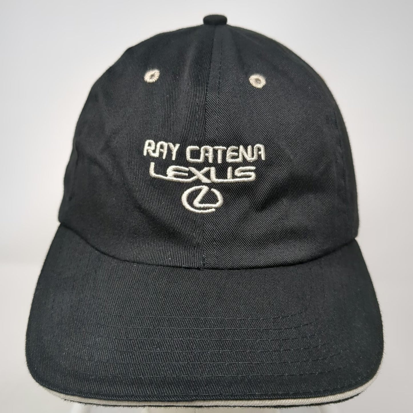 Ray Catena Lexus Hat Black Baseball Cap One Size Strapback USA Flag Side Logo