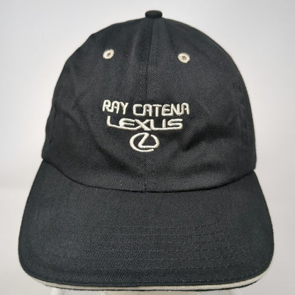 Ray Catena Lexus Hat Black Baseball Cap One Size Strapback USA Flag Side Logo
