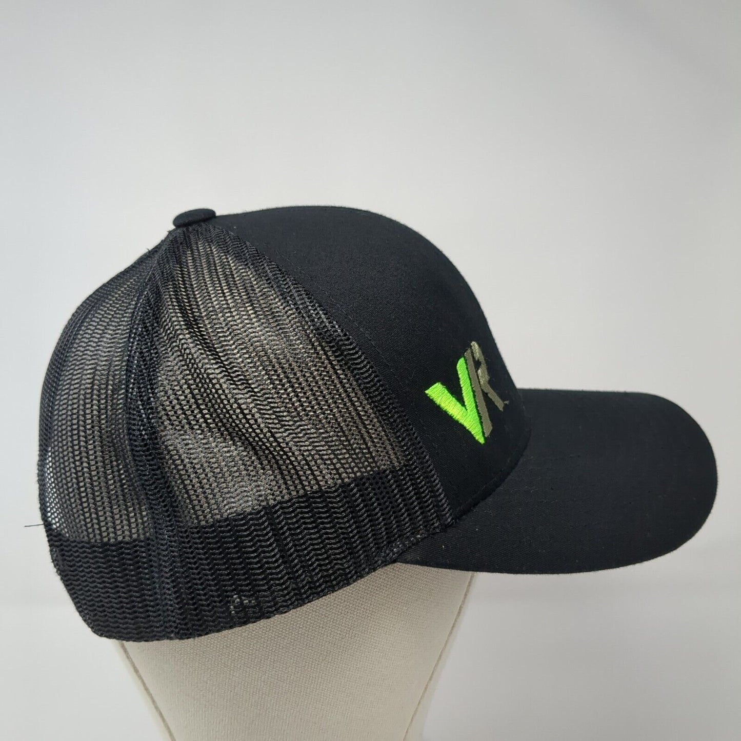 VR Snapback Mesh Back Trucker Hat Black One Size Pacific Headwear