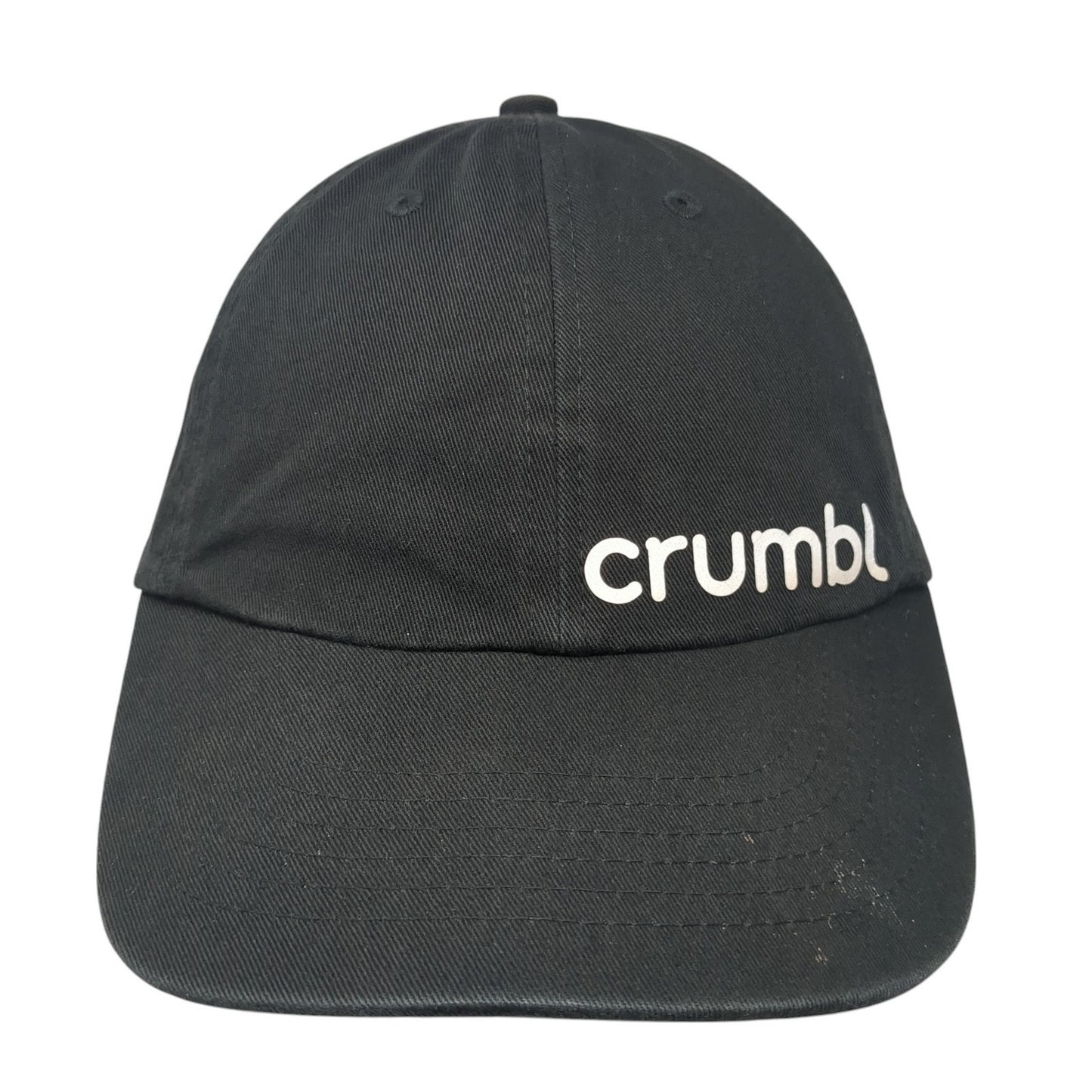 Crumbl Slideback Hat Black One Size Adjustable Solid 6 Panel Outdoor