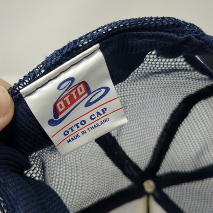 Otto Trucker Hat Blue OSFM Tuck Go For The Glory Fighter Jet Scrambled Eggs Mesh