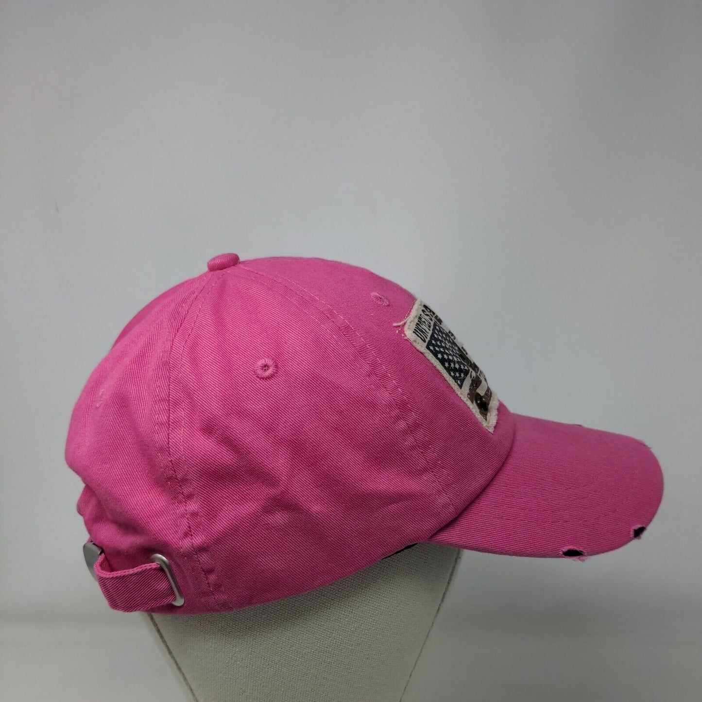 United States of America Flag Patch Slideback Hat Pink One Size Essencial Caps