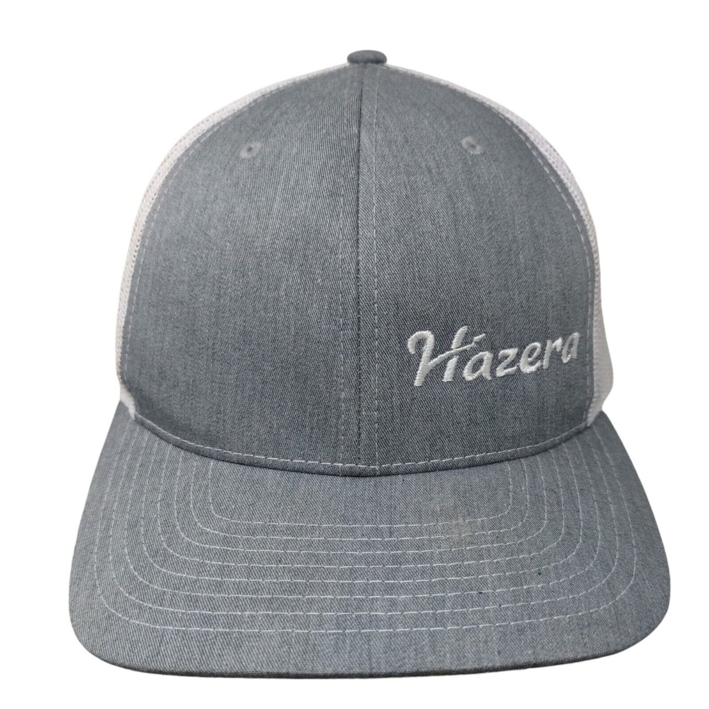 Hazera Snapback Mesh Back Trucker Hat Gray One Size Colorblock Richardson