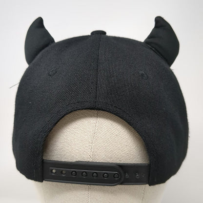 Snapback Black One Size Devil Horns Halloween Costume Cosplay Novelty Demon Hat