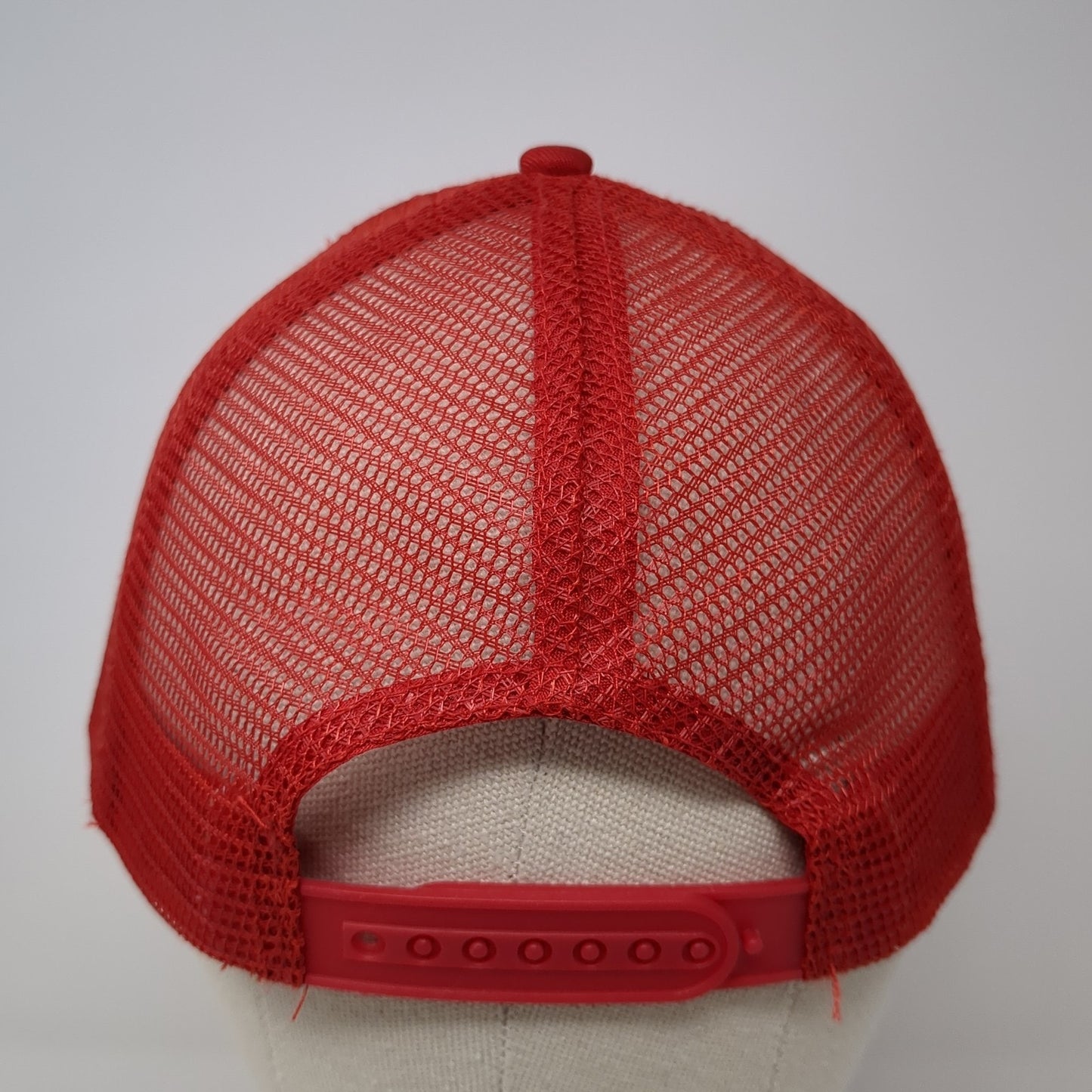 Budweiser Enjoy Responsibly Drink Wiser Trucker Hat Red One Size Adjustable