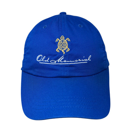 Old Memorial Strapback Hat Blue OSFA Embroidered 6 Panel Imperial