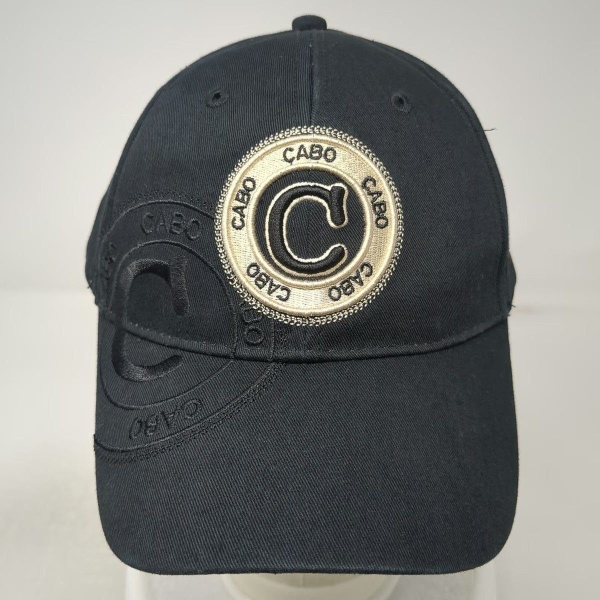 Robin Ruth Cabo San Lucas Baseball Cap Black One Size Strapback Patch Cotton Hat