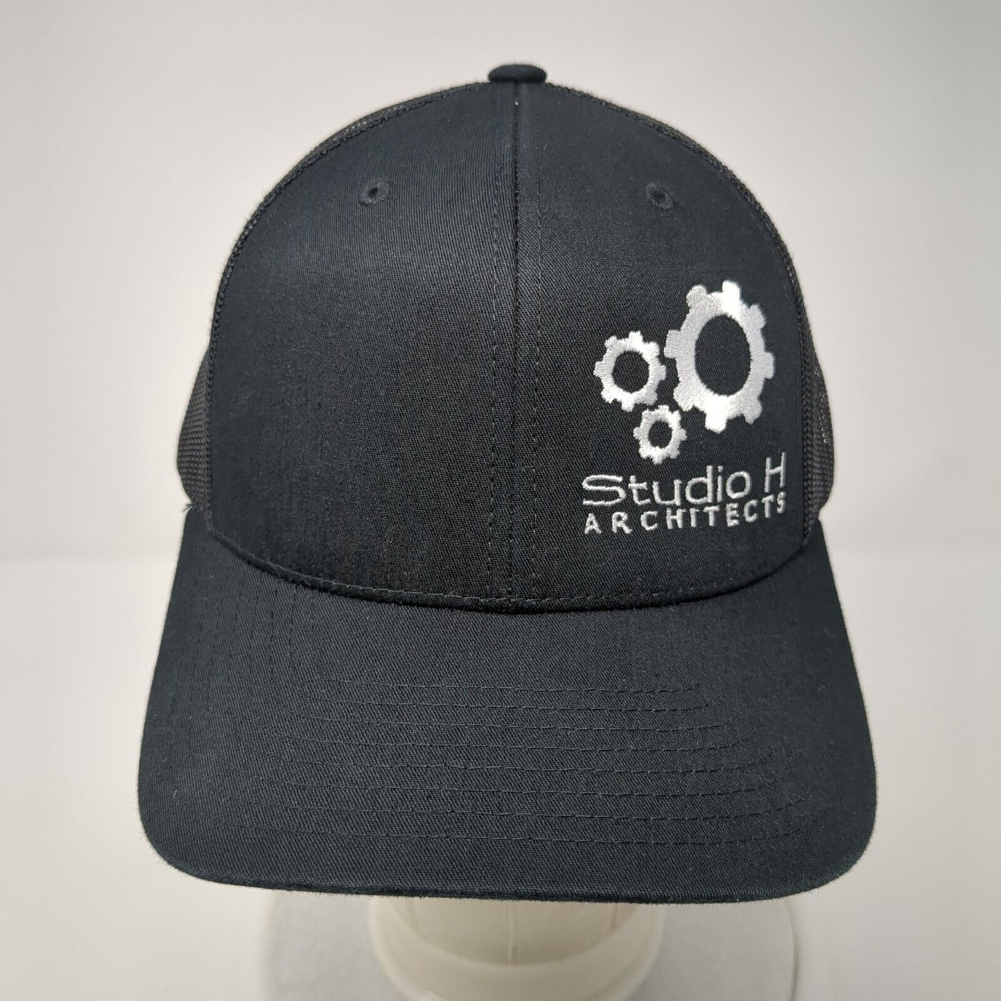 Studio H Architects Snapback Trucker Hat Black One Size Mesh Back Yupoong