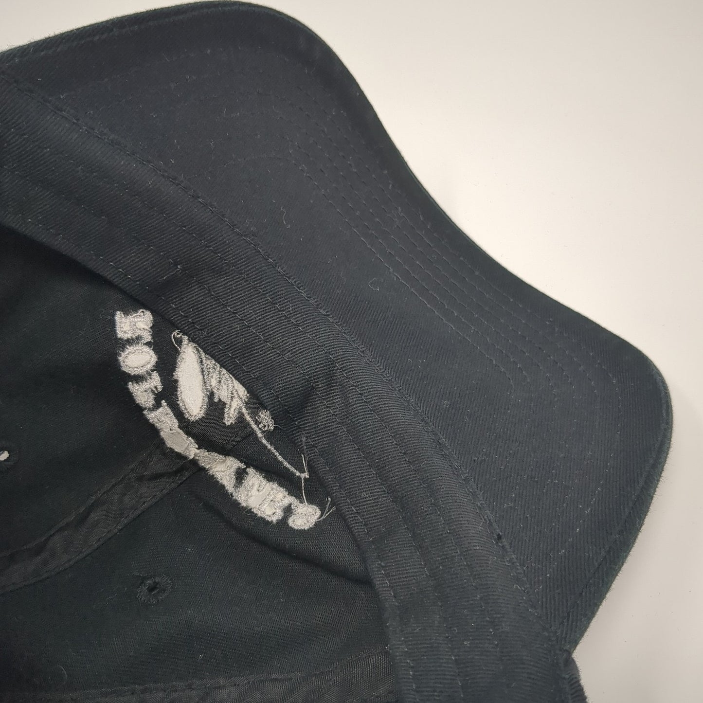 Rope Myers Slideback Baseball Cap Black One Size Adjustable Embroidered 6 Panel