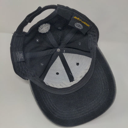 Ski-Doo Bombardier Strapback Hat Black OSFA Adjustable Embroidered