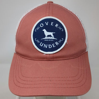 Over Under Trucker Hat Pink One Size Labrador Dog Patch Mesh Back Snapback Hat