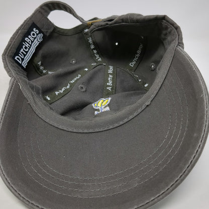 Dutch Bros Coffee Hat Baseball Cap Gray One Size Embroidered Tulip Slideback