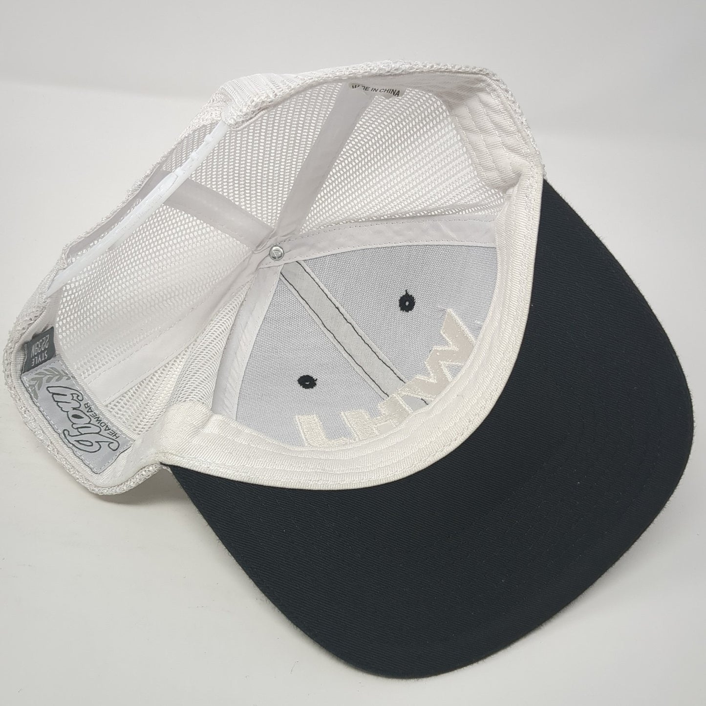 WHJ Western Hunting Journal Trucker Hat Black OS Adjustable Mesh Back Ivory