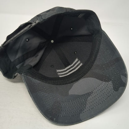 H3 Headwear Snapback Hat Gray Black One Size Camo Stars Bars Structured Graphic