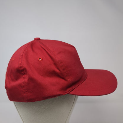 Headmost Snapback Hat Red One Size Solid Adjustable Outdoor Blank