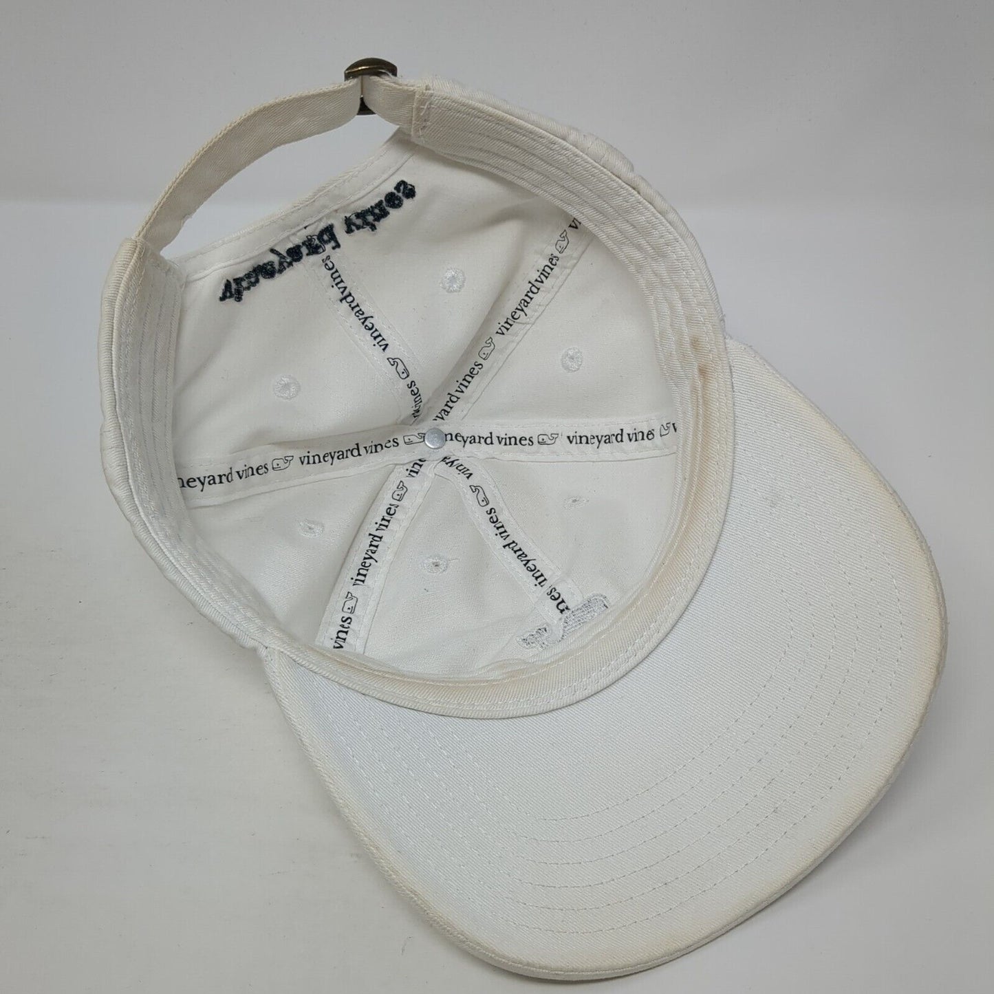 Vineyard Vines Whale Slideback Hat White One Size Adjustable 6 Panel