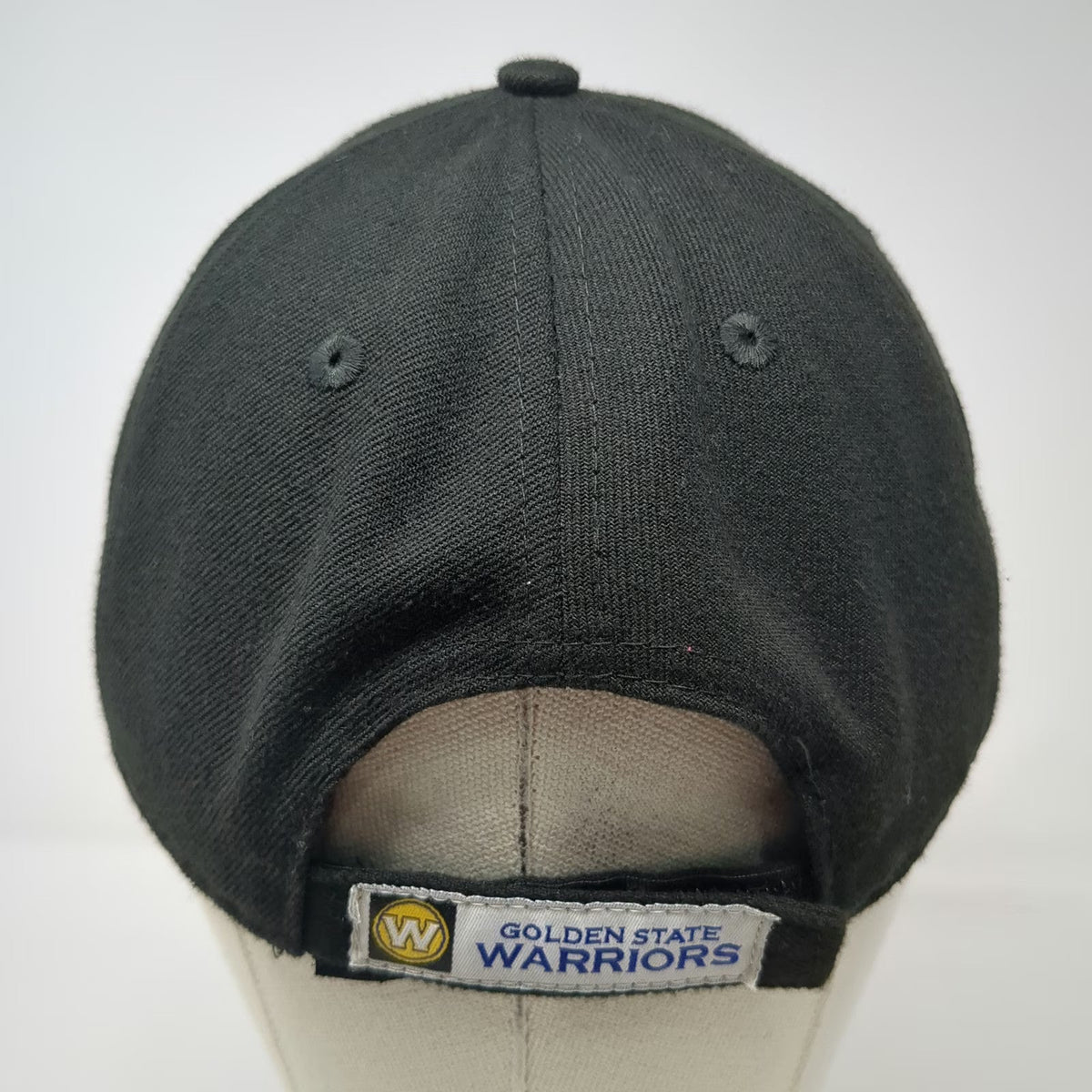 Golden State Warriors NBA New Era Black One Size Hat 9FORTY Adjustable Strapback