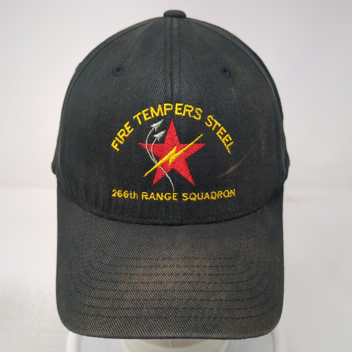 Yupoong Flexfit Baseball Cap Black XL 266th Range Squadron Air Force Unit Hat