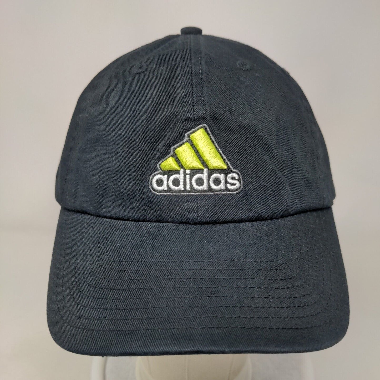 Adidas Slideback Hat Black One Size Adjustable Embroidered Climalite 6 Panel
