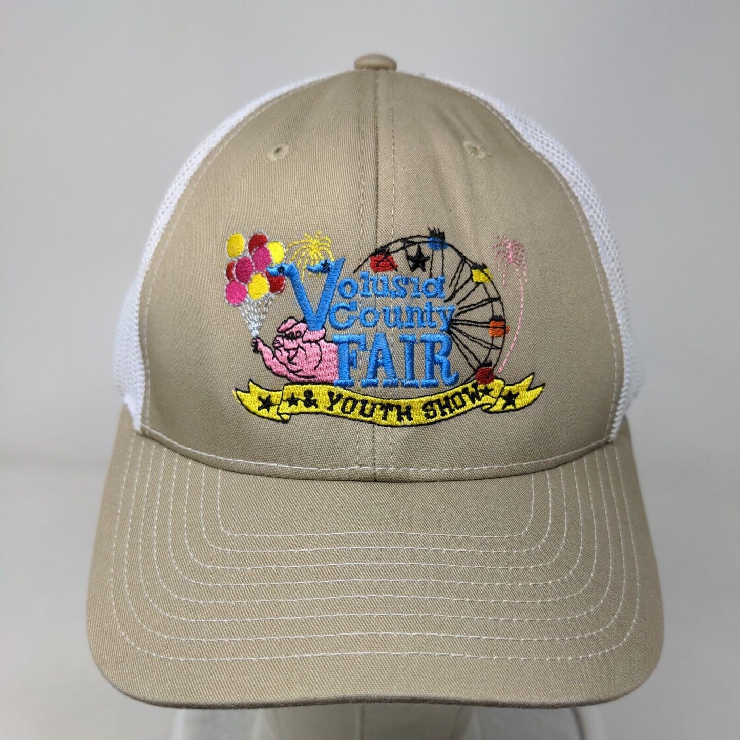 Volusia County Fair & Youth Show Snapback Trucker Hat Tan One Size Richardson
