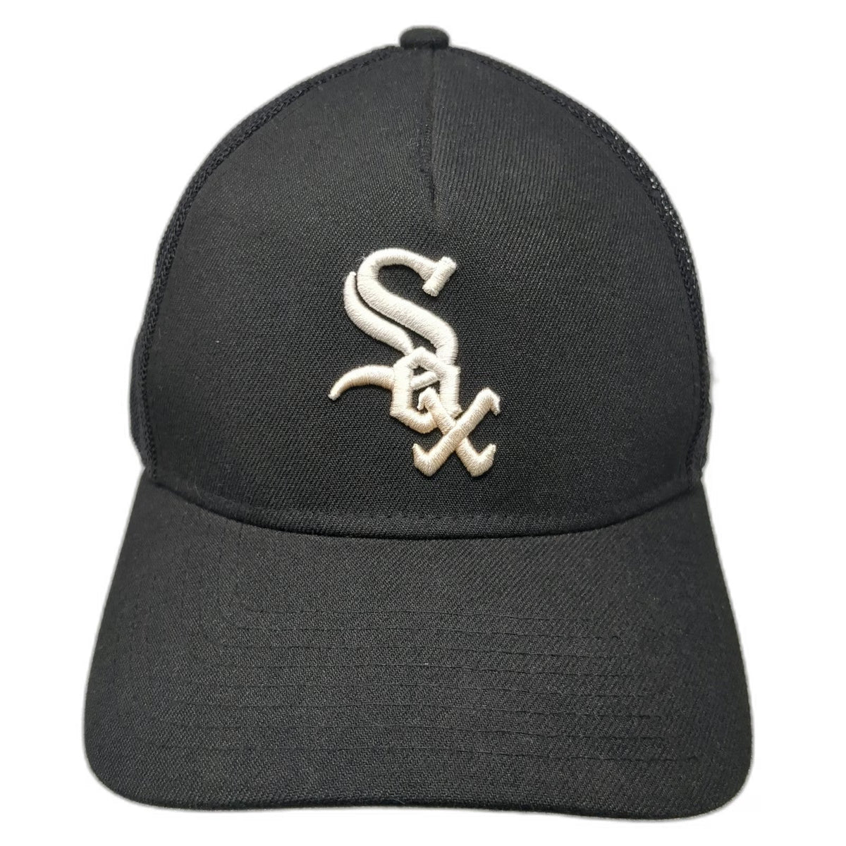 Chicago White Sox MLB New Era Trucker Hat Black OSFM Snapback Mesh 9FORTY Hat