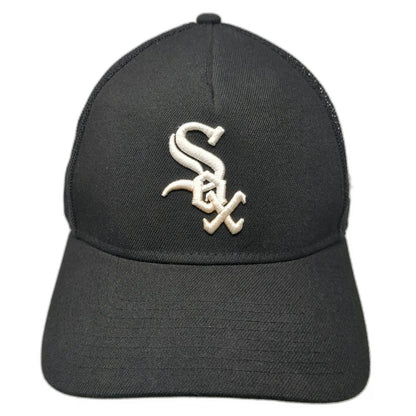 Chicago White Sox MLB New Era Trucker Hat Black OSFM Snapback Mesh 9FORTY Hat