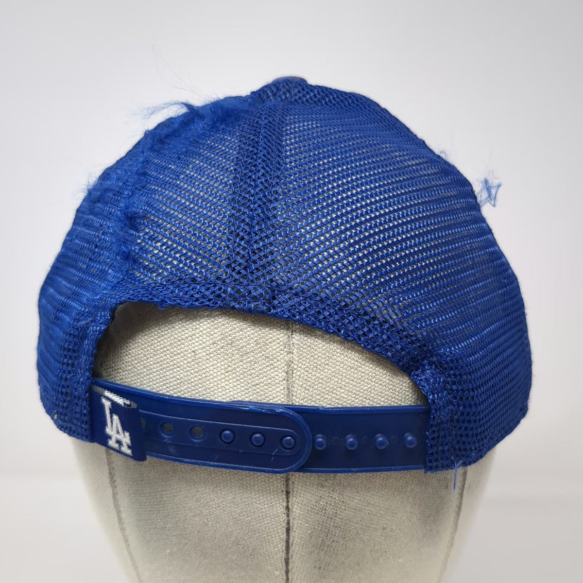 New Era MLB Los Angeles Dodgers Blue Trucker Hat One Size Snapback Mesh Graphic