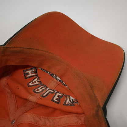 Harley-Davidson Baseball Cap Orange One Size Embroidered Slideback Cotton Hat