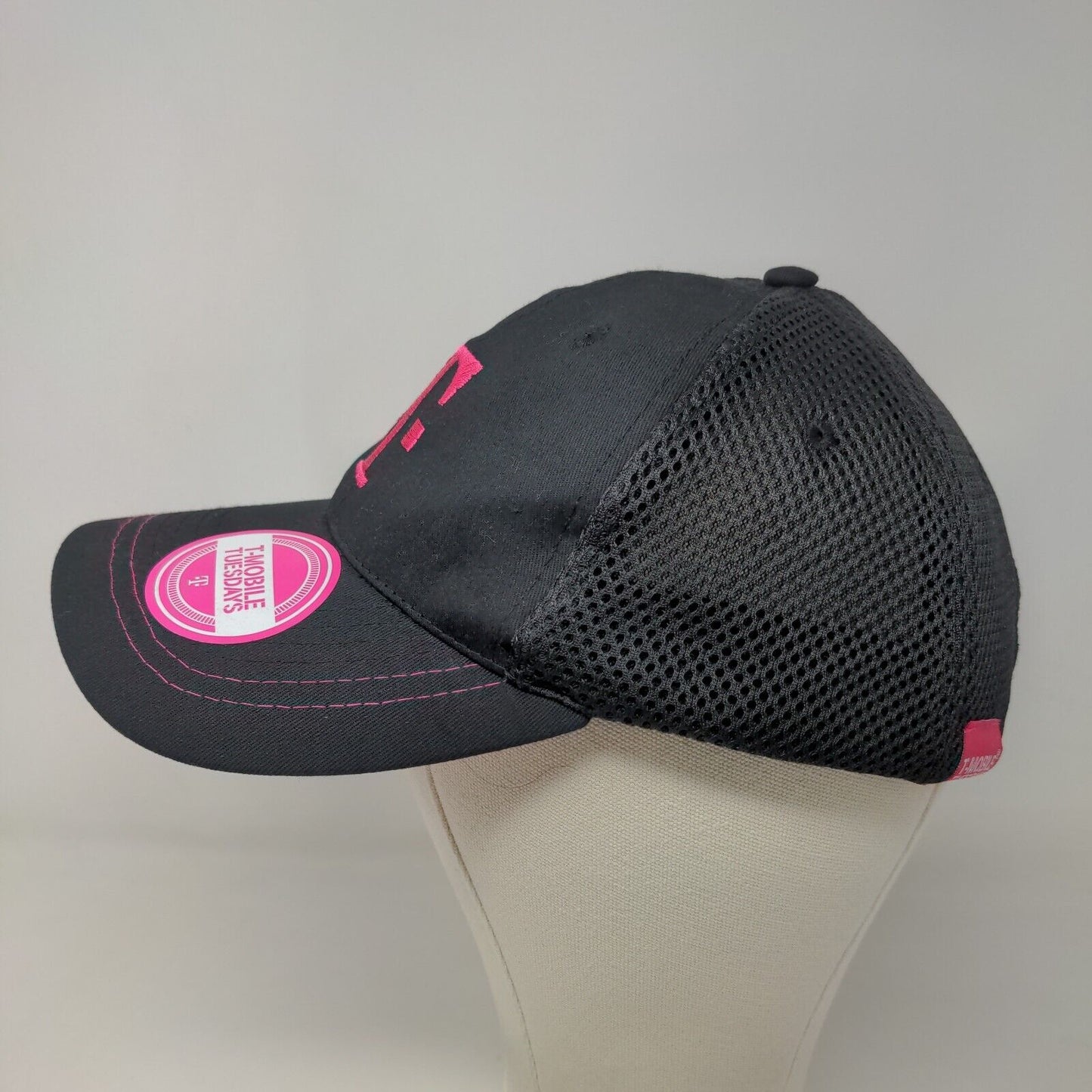 T-Mobile Tuesdays Women's Strapback Mesh Back Hat Black Size OSFA Embroidered